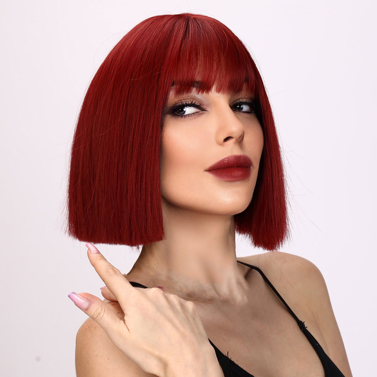 Fiona Red Wig Bob Wig 12 inch Wig TM Pop Popinrow