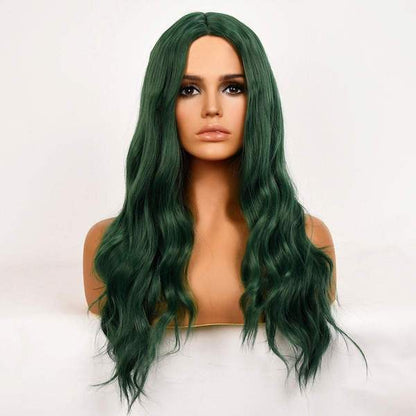 Color: emerald green wig Style: body wave wig Length: 28 inch wig