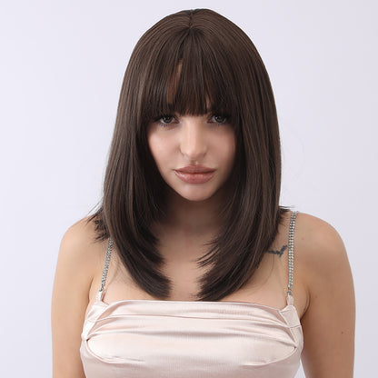 Elisa | Brown | Straight Hair Wig | 14inch | SM8112 | Apn Popinrow