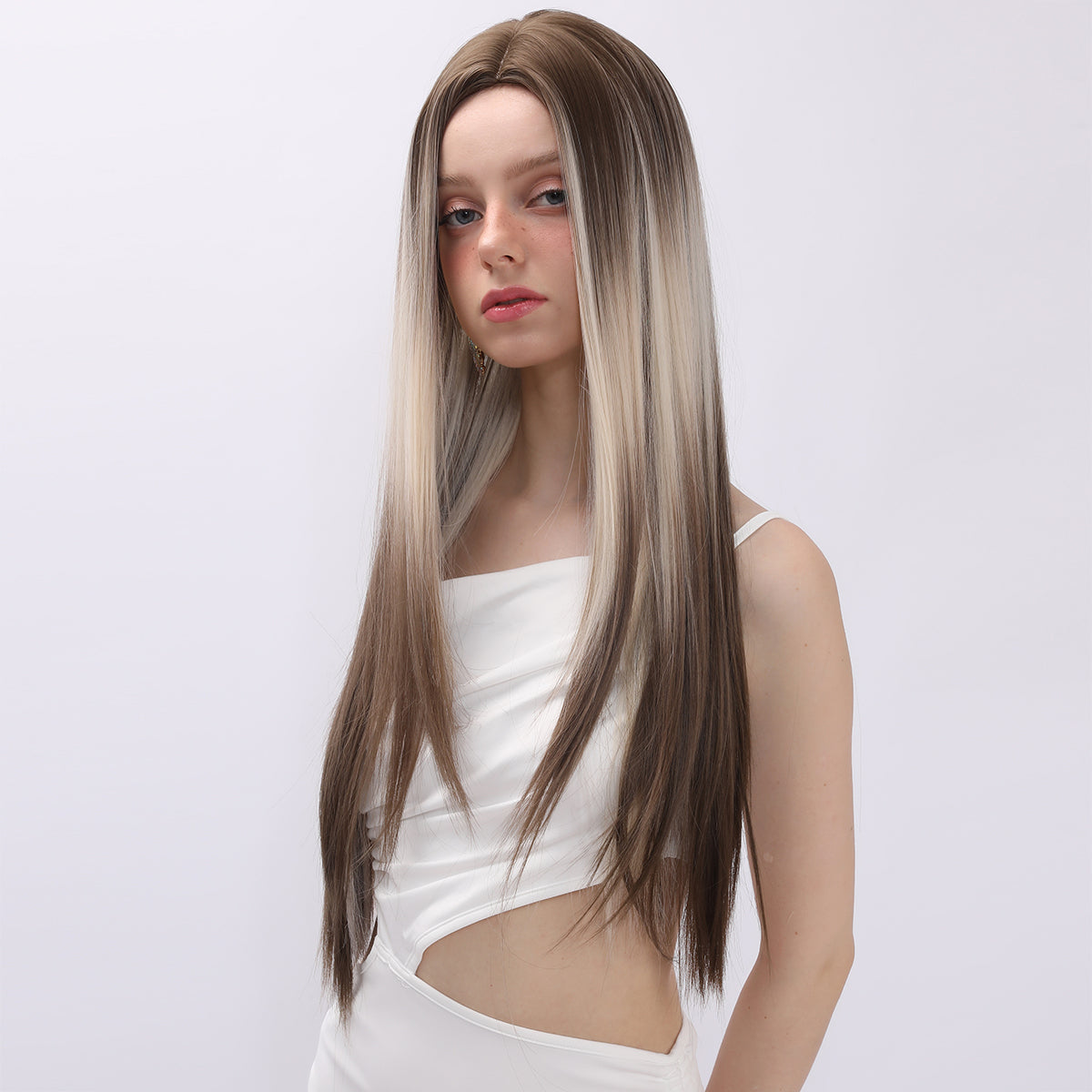 Daleyza | Brown and Ombre | Straight Hair Wig | 26 inch | SM1659 | Apn Popinrow