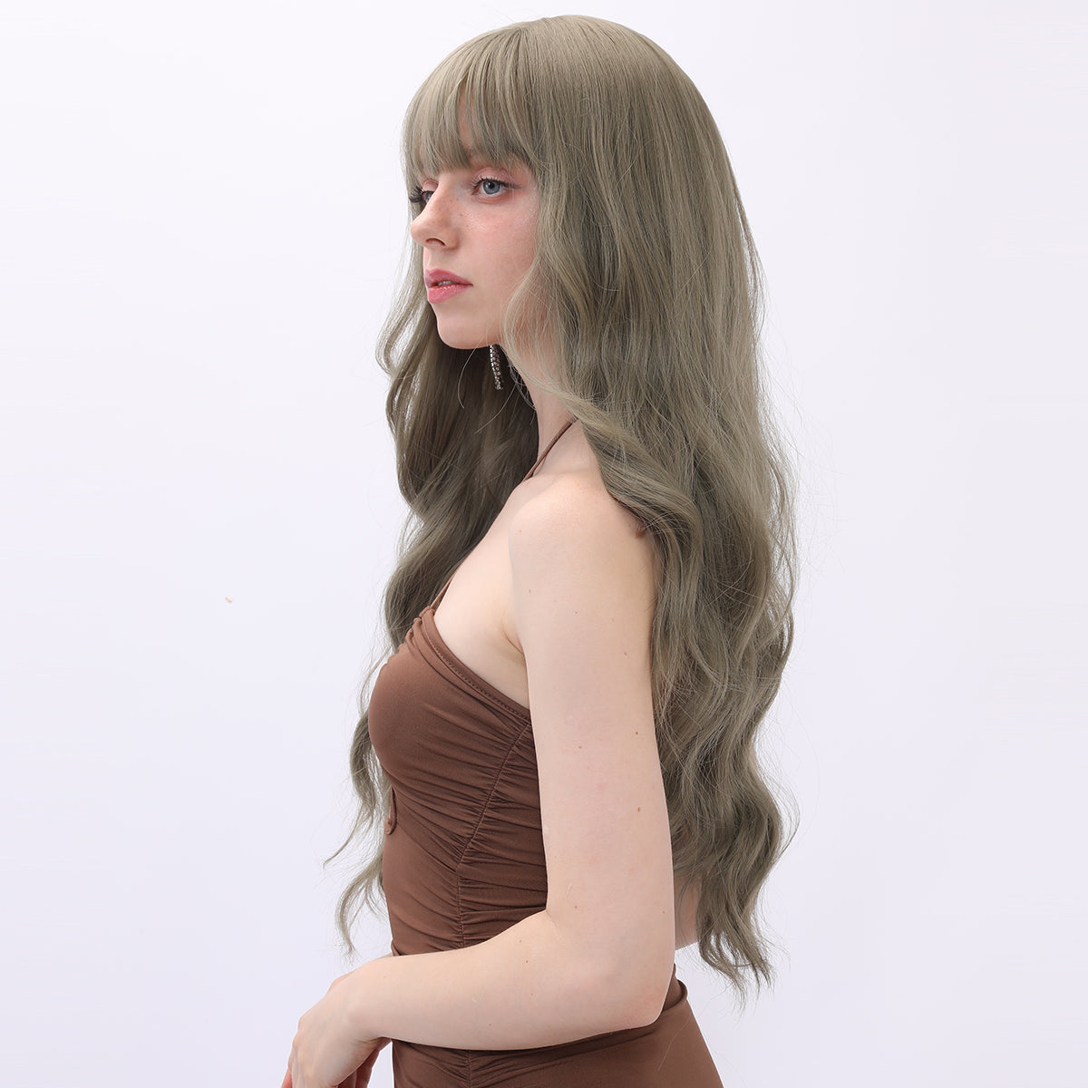 Malani | Grey | Long Wave Hair Wig | 24inch | SM7215 | Apn Popinrow