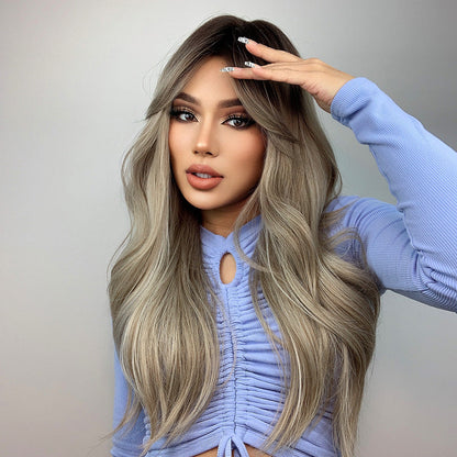 Gray Gradient | Curly Wave| Synthetic Wig | 26inch | SM457 | Apn KolifySZ