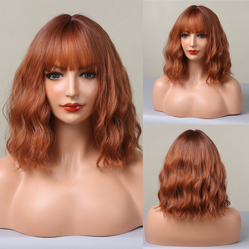 Orange | Curly Bob | 14inch | Apn Prtheuscn1