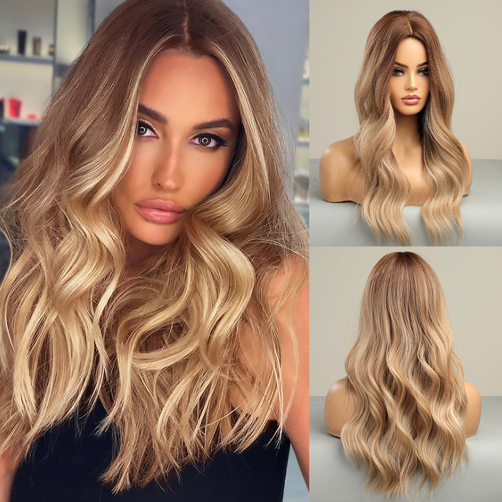 Caroline | Blonde and Ombre Wig | Long Curly Wig | 22 inch Wig | SM8064 | Apn Popinrow