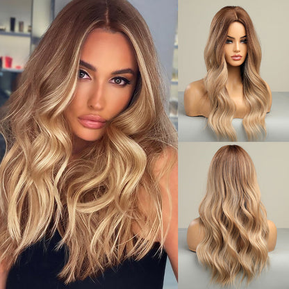 Caroline | Blonde and Ombre Wig | Long Curly Wig | 22 inch Wig | SM8064 | Apn Faith