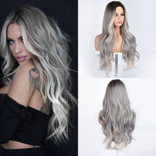 White Dragon Beard Grey Gradient | Body Wave | 30" | SM1622 | Apn 51talk