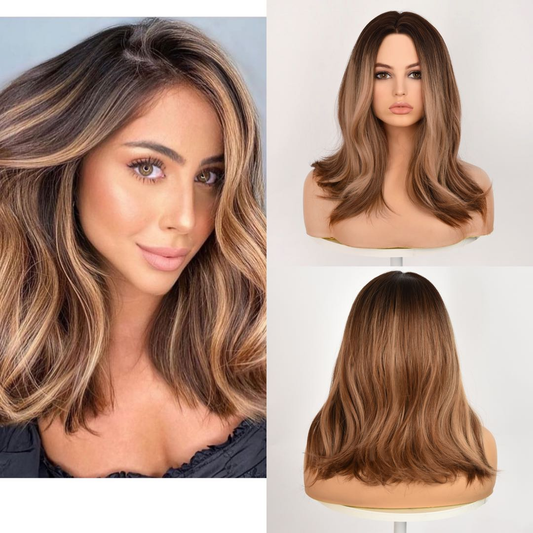 Brown & Golden Mixed | Shoulder Wave | 20“ | Apn VIPS