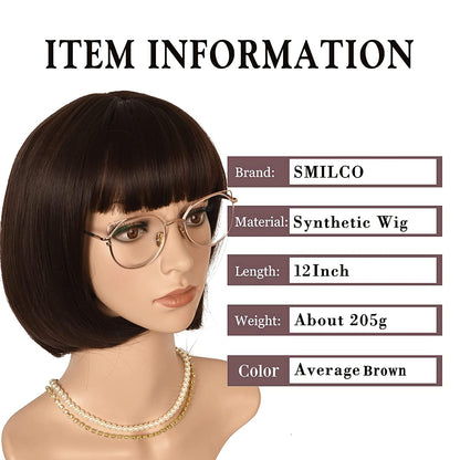 Brown | Straight Bob | 12" | SM111 | Apn ZYJX