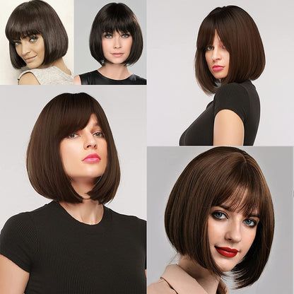 Brown | Straight Bob | 12" | SM111 | Apn KolifySZ