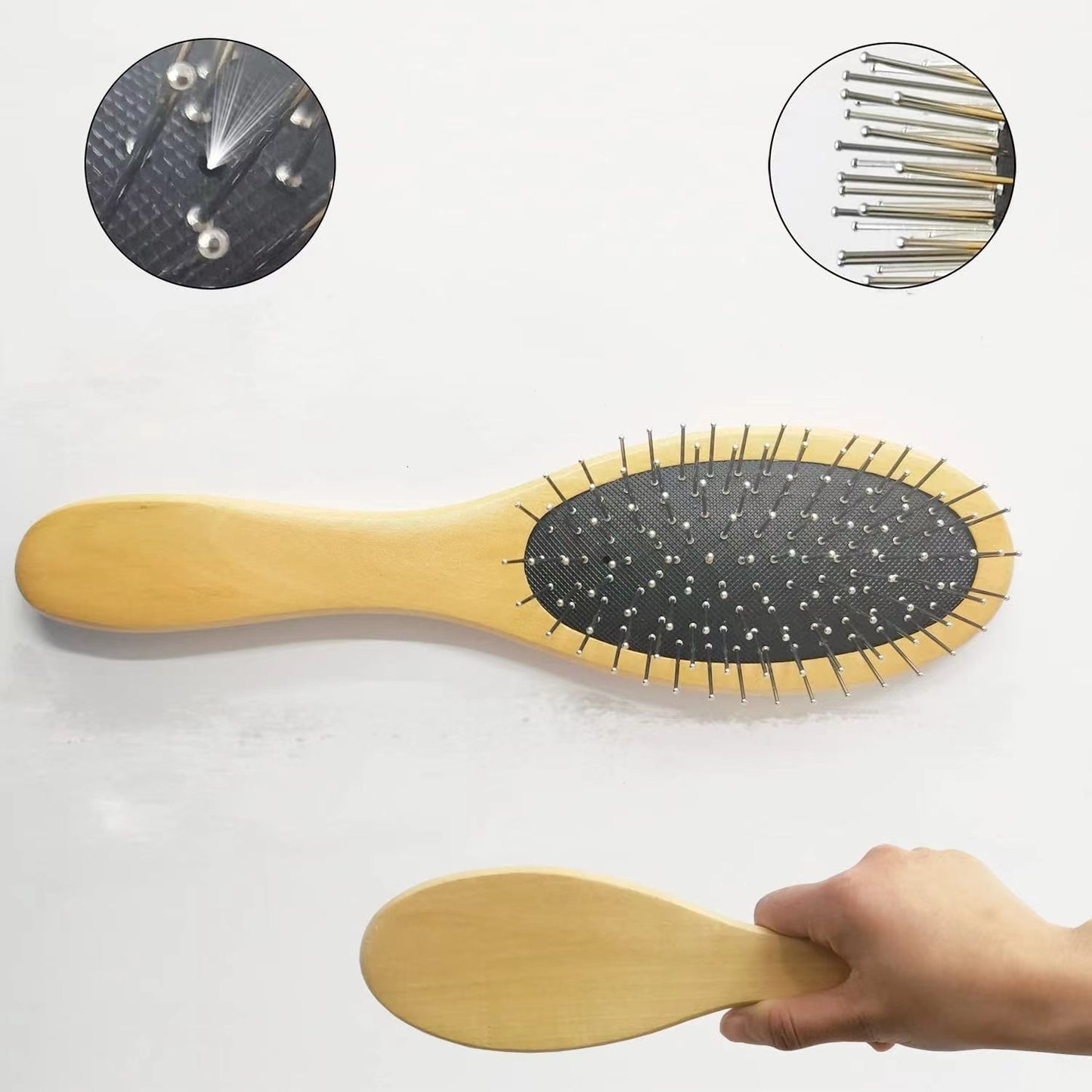 Cosmo | Wig Brush | Wood Handle Comb | JIAFASHU | Apn Popinrow