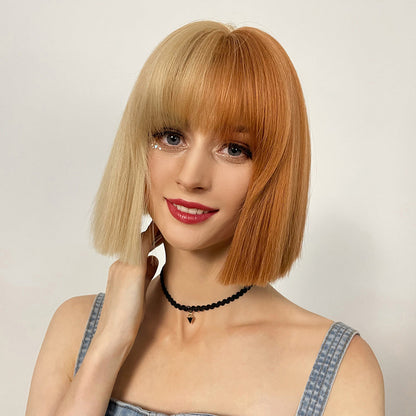 Cosplay | Golden Orange | Straight Bob | 12inch | apn Prtheus