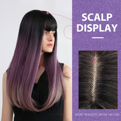 Purple Gradient | Straight Hair | 24inch | apn Prtheus