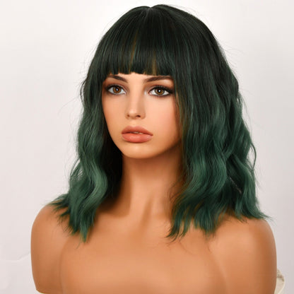 Dark Green | Short Curly | 13 inch | Apn VIPS