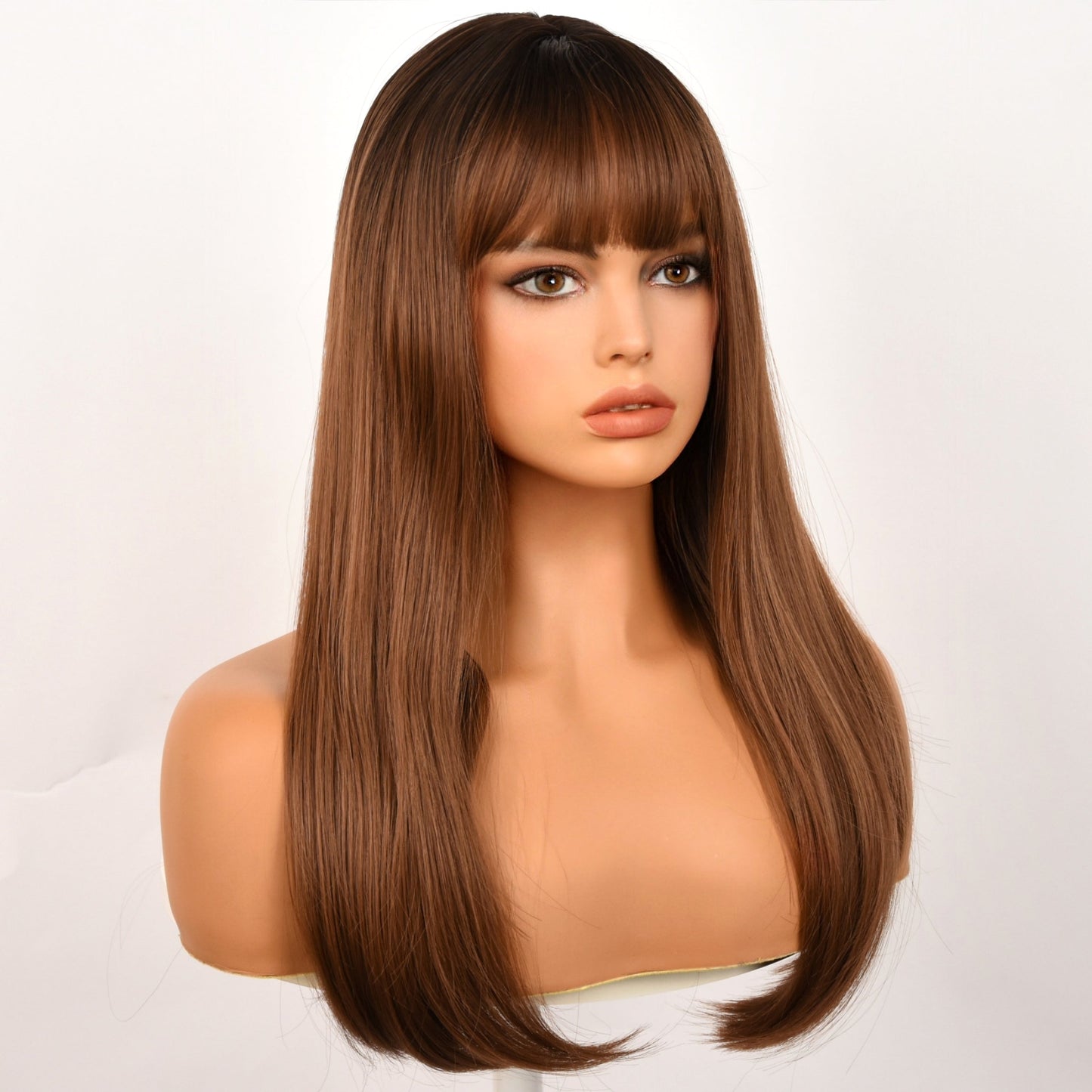 Brown Gradient | Straight Bob with Bangs | 26 Inch | SM8013 | Apn KolifySZ