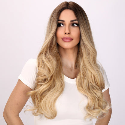 London | Ombre and Blonde Wig | Deep Wave Wig | 26 inch Wig | TM Pop