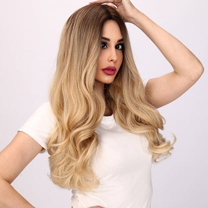 London | Ombre and Blonde Wig | Deep Wave Wig | 26 inch Wig | TM Pop