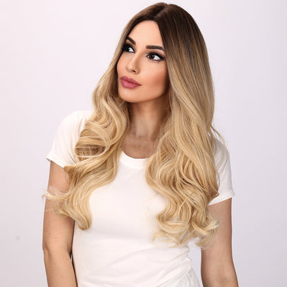 London | Ombre and Blonde Wig | Deep Wave Wig | 26 inch Wig | TM Pop