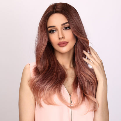 Taylor | Pink and Ombre Wig | Deep Wave Wig | 24 inch Wig | TM Pop