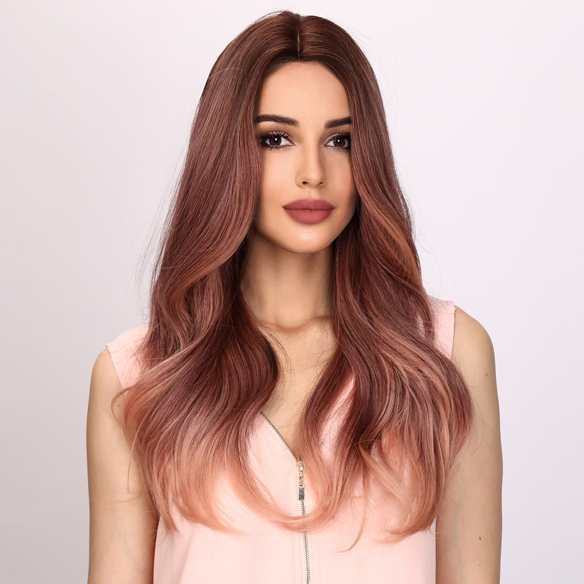 Taylor | Pink and Ombre Wig | Deep Wave Wig | 24 inch Wig | TM Pop