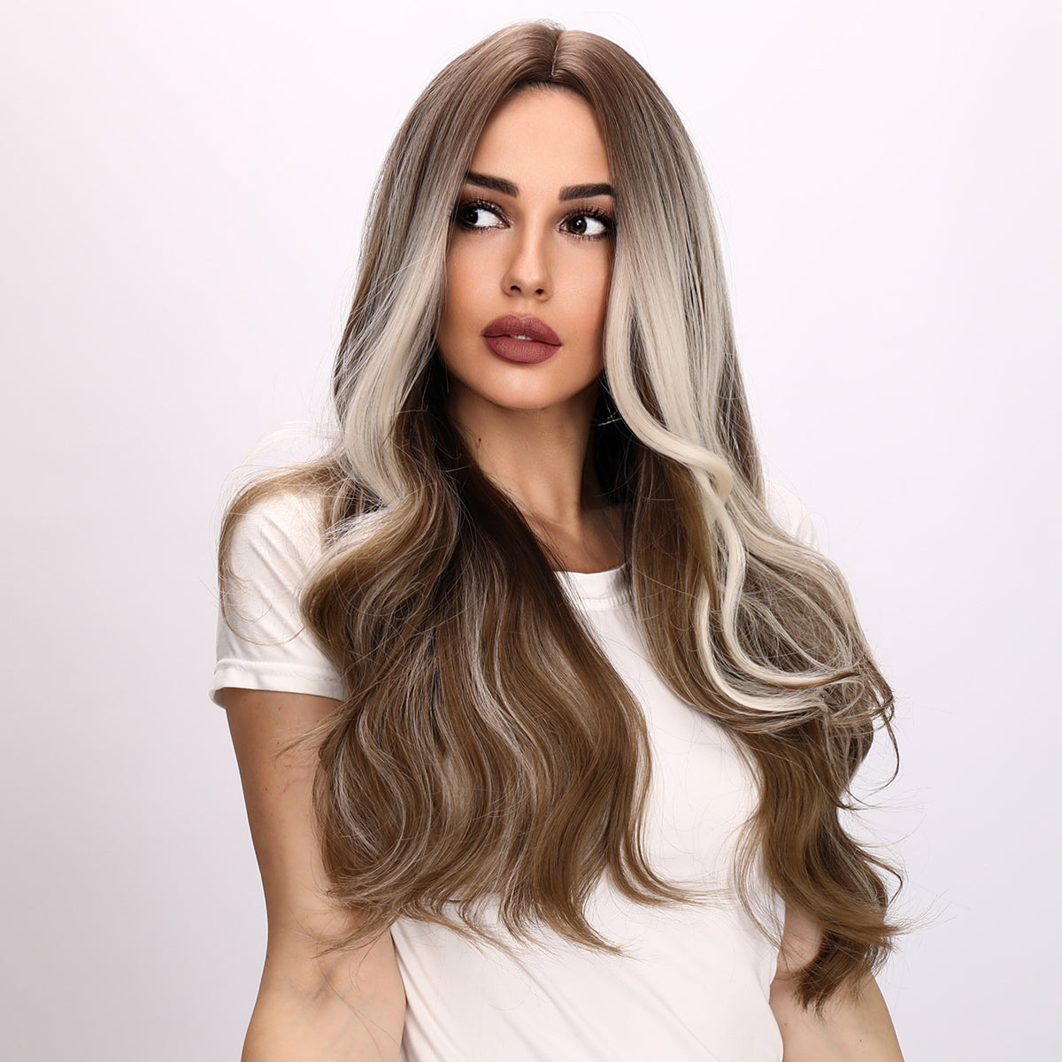 Julianna | Blonde Dragon Beard Brown Gradient | Body Wave | 30 Inch Wig | TM Pop