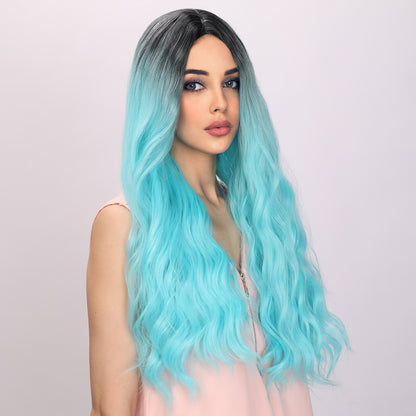 Karol G | Cosplay | Light Blue and Ombre Wig | Body Wave Wig | 26 inch Wig | TM Pop