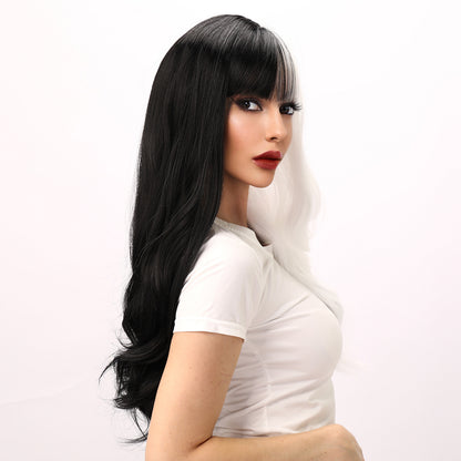 Tessa | Cosplay | Black and White Wig | Long Body Wave Wig | 26 Inch Wig | TM Pop