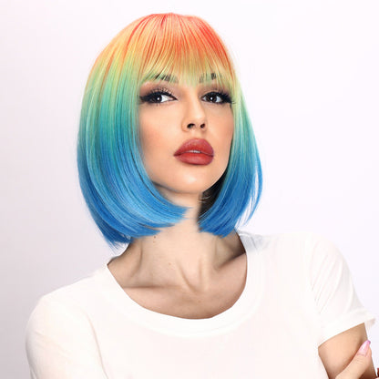 Genesis | Rainbow Wig | Straight Bob Wig | 12 inch Wig | TM Pop