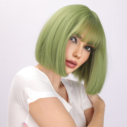 Juliet | Green Wig | Bob Wig | 12 inch Wig | TM Pop