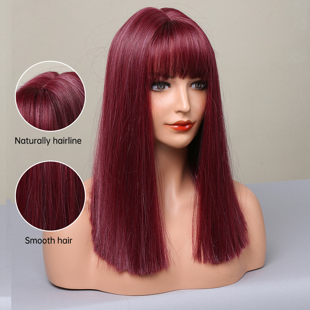 Wine Red | Straight Hair | 18inch | SM477 | Apn Kolifyph2