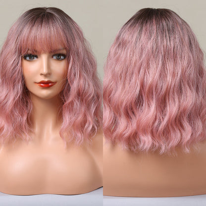 Pink Gradient | Curly Bob | 14inch | SM032 | Apn Artop