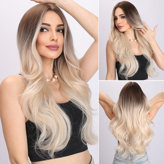 Khloe | Ombre Brown to Blonde Wig | Loose Wave Wig | 26 inch Wig | TM Pop