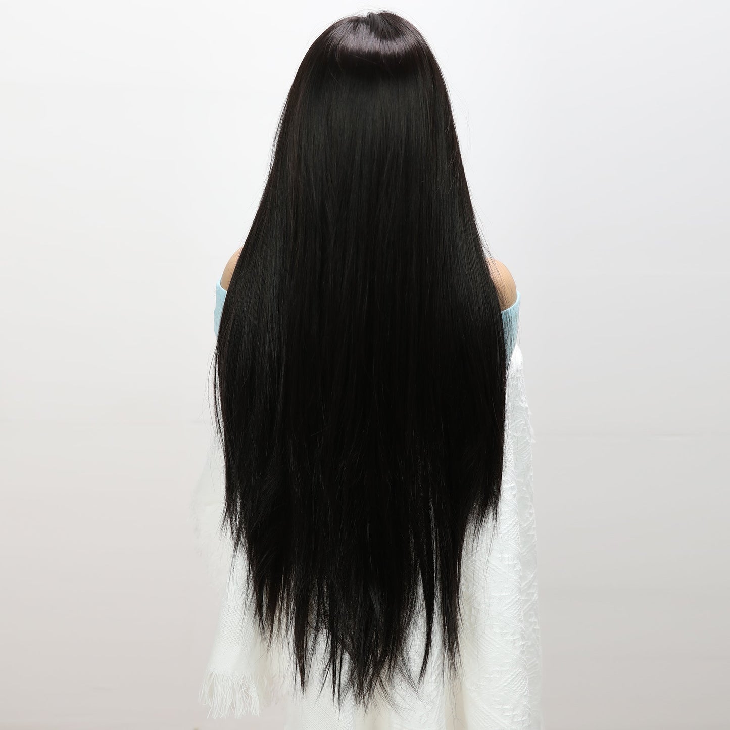 Dahlia | Black | Straight Hair | Kanekalon Synthetic Lace Front | T-Part 13*5*1 | 34 inches | SML9883 | Apn Popinrow