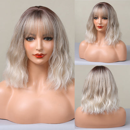 Golden Gradient | Curly Bob | 14inch | SM030 | Apn KolifySZ