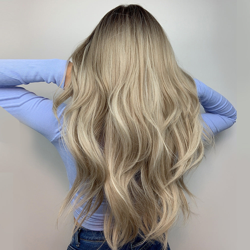 Gray Gradient | Curly Wave | 26inch | SM457 | Apn Artop