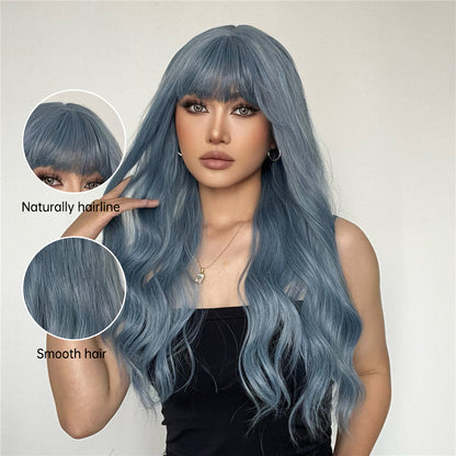 ReignBlue | Long Curly Wigs with Bangs | 26 inches | LC194-1 | Apn Popinrow