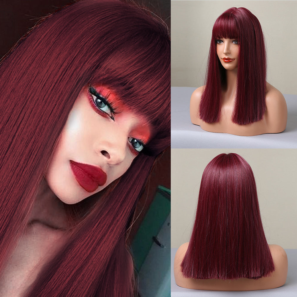 Wine Red | Straight Hair | 18inch | SM477 | Apn KolifySZ