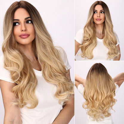 London | Ombre and Blonde Wig | Deep Wave Wig | 26 inch Wig | TM Pop