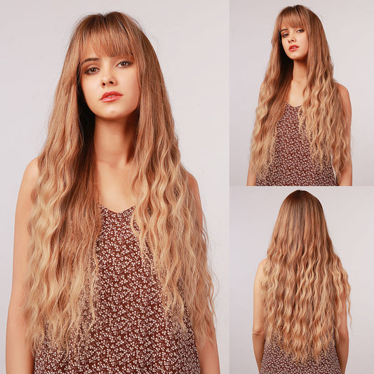 Golden Orange Gradient | Curly Hair | 30inch | SM6040 | Apn 51talk