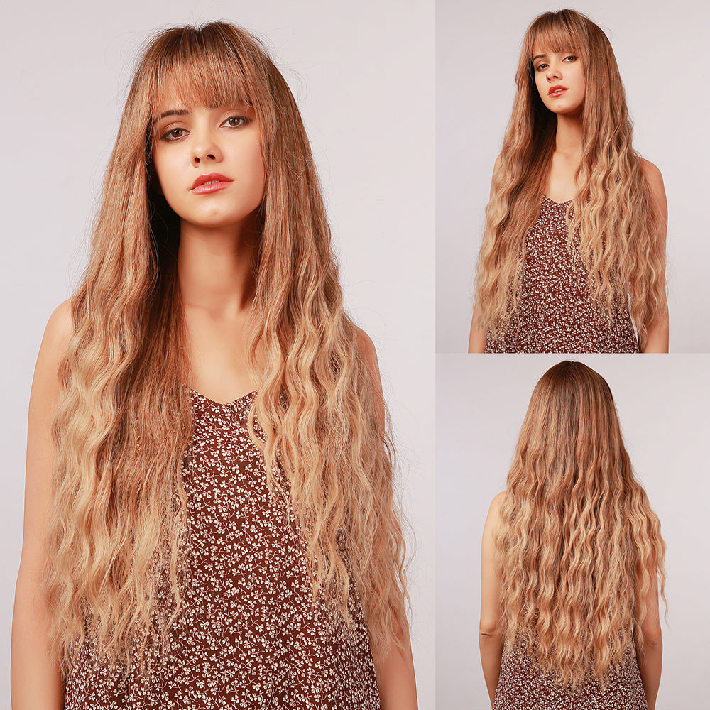 Golden Orange Gradient | Curly Hair | 30inch | SM6040 | Apn KolifySZ