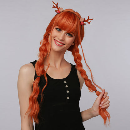 Orange | Curly Hair | 30inch | SM021 | Apn ZYJX