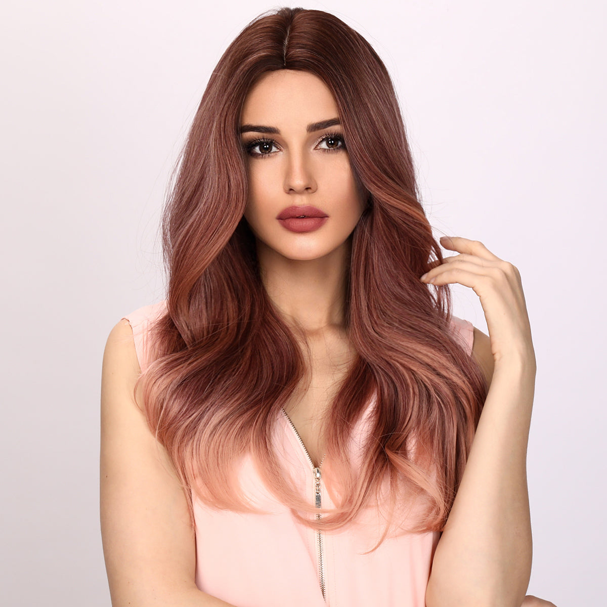 Taylor | Pink and Ombre Wig | Deep Wave Wig | 24 inch Wig | TM Pop