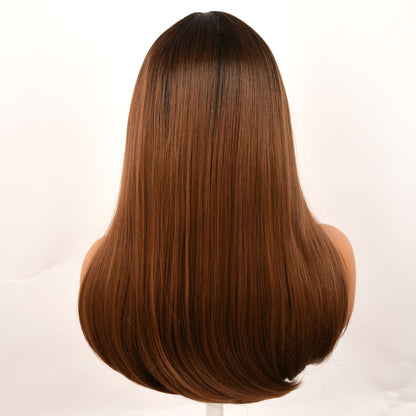 Brown Gradient | Straight Bob with Bangs | 26 Inch | Apn VIPS