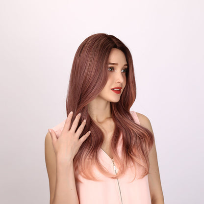 Taylor | Pink and Ombre Wig | Deep Wave Wig | 24 inch Wig | SM8040 | Apn Faith