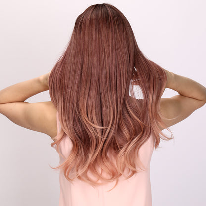 Taylor | Pink and Ombre Wig | Deep Wave Wig | 24 inch Wig | TM Pop