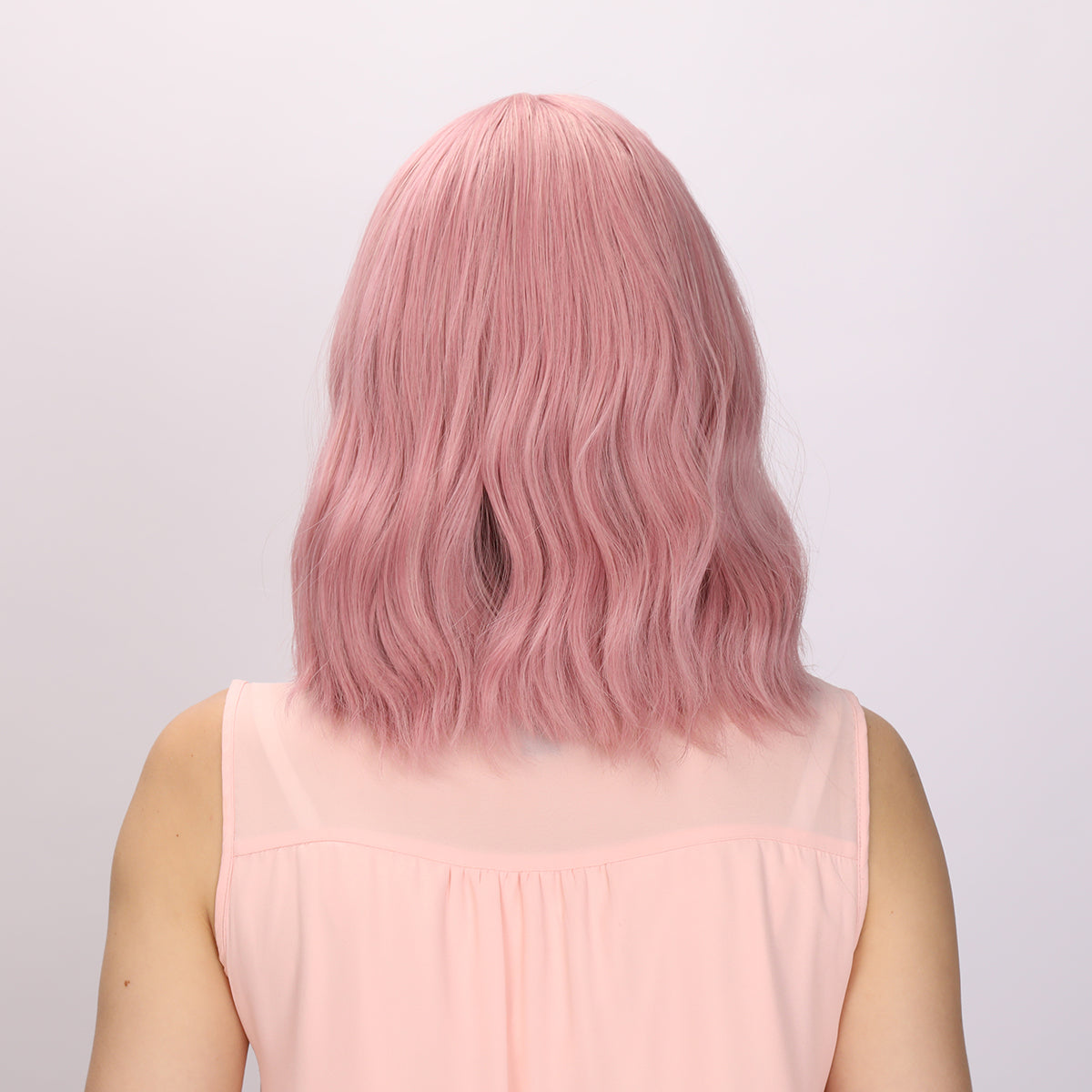 Harlow | Pink Wig | Curly Bob Wig | 16 inch Wig | SM210-1 | Apn Popinrow