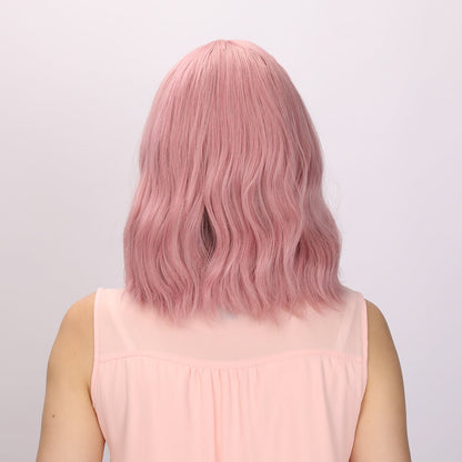 Harlow | Pink Wig | Curly Bob Wig | 16 inch Wig | SM210-1 | Apn Popinrow