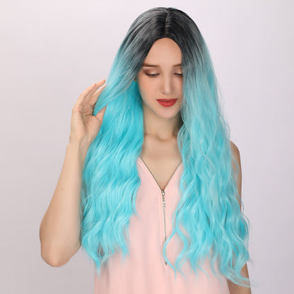 Karol G | Cosplay | Light Blue and Ombre Wig | Body Wave Wig | 26 inch Wig | SM9009 | Apn Faith