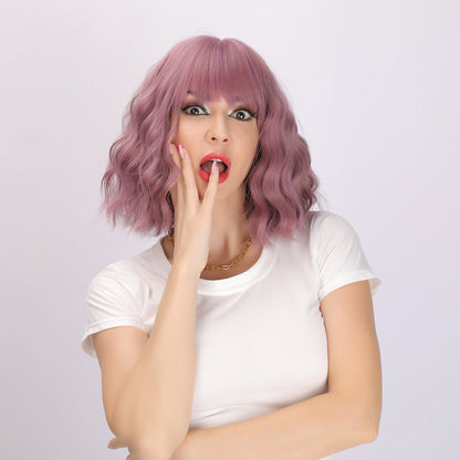 Valeria | Purple Wig | Straight Bob Wig | 14 inch Wig | SM033 | Apn Faith