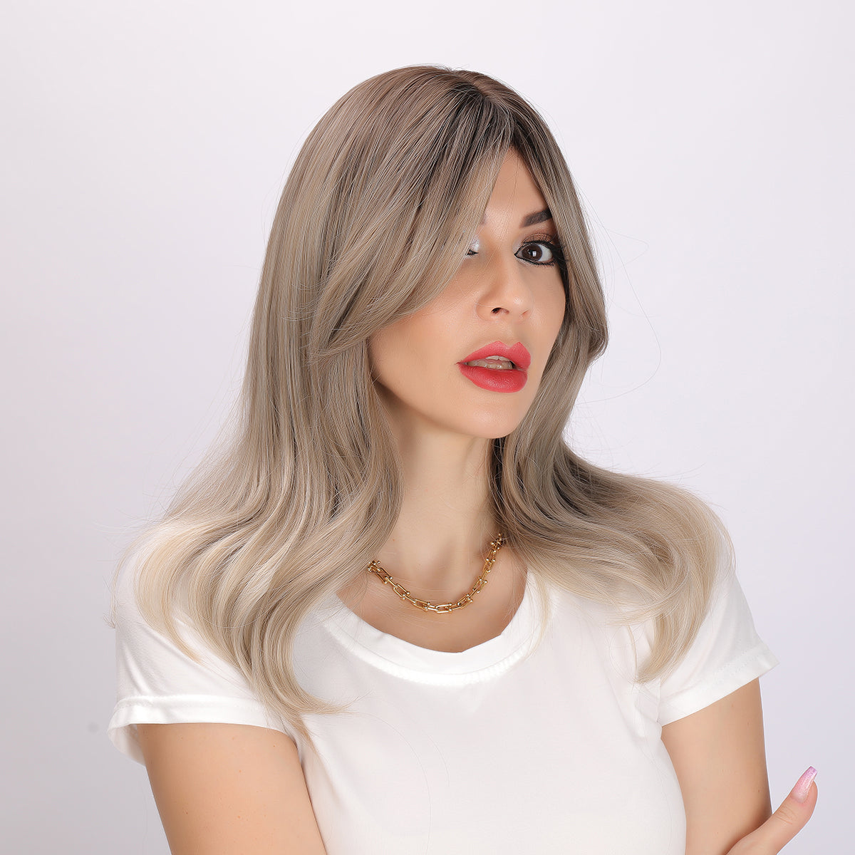 Alyssa | Gray Wig | Loose Wave Wig | 18 inch Wig | SM250 | Apn Faith