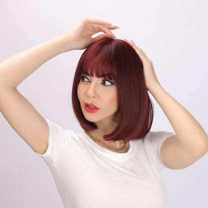 Lilah | Wine Red Wig | Straight Bob Wig | 14 inch Wig | H99 | Apn Faith